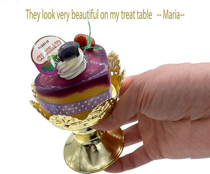 JC HUMMINGBIRD Cupcake and Dessert Stand, Gold, Standard Size (12 Pieces)