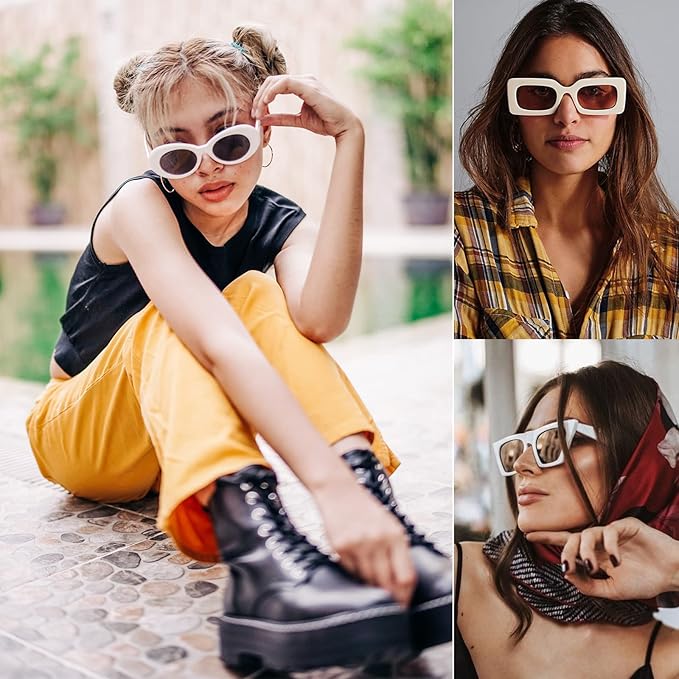 10 Pack Mixed Styles Trendy Retro Sunglasses for Women/Men Party Favors Sungasses Costume Accessories Eyewear Set