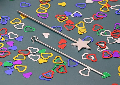 ONLYKXY 1200Pcs Love Heart Shaped Confetti, Table Wedding Decoration, Glitter Confetti for Wedding Party (Multiple colors)
