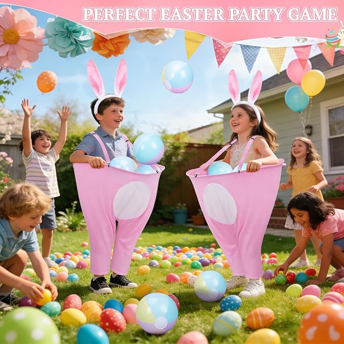Easter Games for Kids–Funny Active Bunny Pants Tossing Game, Outdoor Easter Party Game, Perfect Yard & Classroom Group Game, Ages 4–8