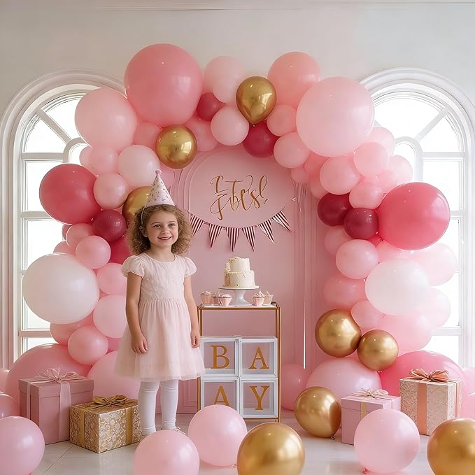 Pink Balloons 60 Pcs Light Pink Balloons 12 Inch Baby Pastel Pink Balloon for Arch Garland Birthday Party Baby Shower Gender Reveal Bridal Shower Wedding