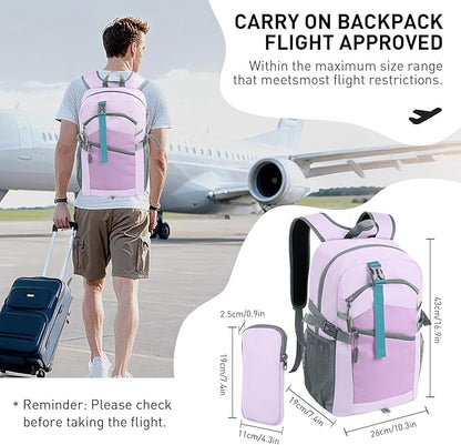 Small Hiking Backpack,20L Lightweight Travel Daypack,Ideal for Hiking,Traveling and Outdoor Adventure,Purple