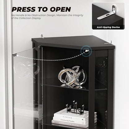 BROTTAR 71" Corner Display Cabinet