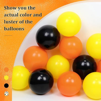 60pcs Construction Balloons 12inch with Black and Yellow Confetti Balloons for Transportation Excavator Themed Birthday Party Decorations