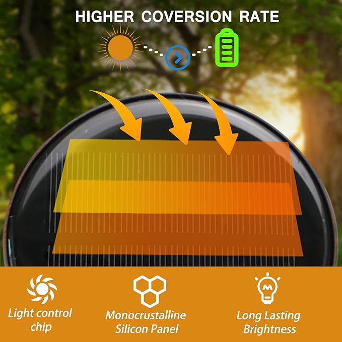 2 Pack Solar Hanging Lantern Outdoor, Solar Powered, Auto On/Off Waterproof LED Flame Umbrella Vintage Lights for Garden, Patio, Yard, Flickering Flameless Candle Mission Lights for Table, Party