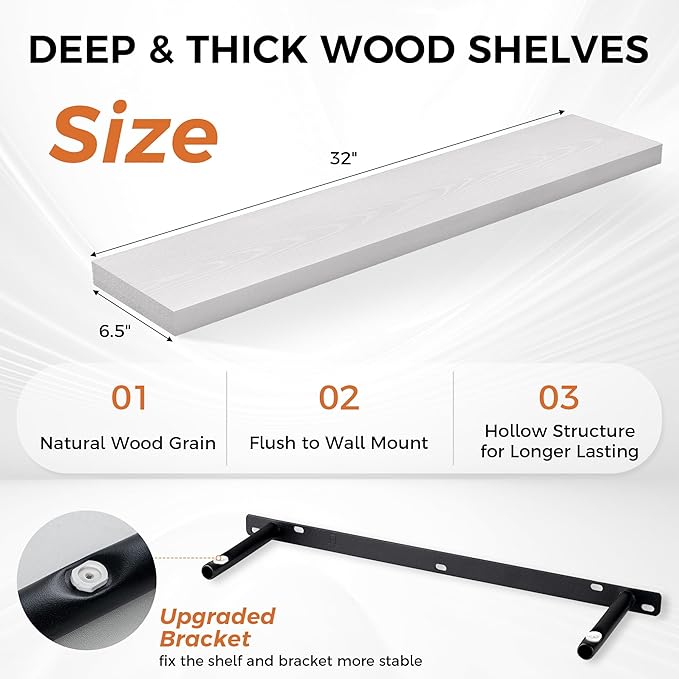 Fun Memories 32Inch Floating Shelves