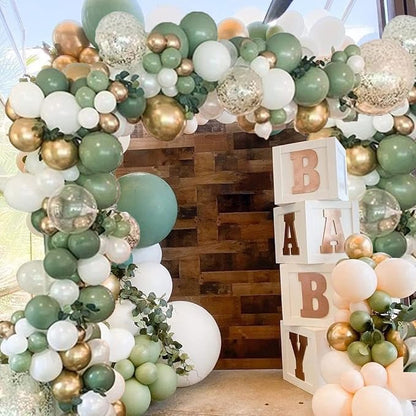 Sage Green Balloon Garland Kit Arch Oh Baby Shower Olive Matte Different Sizes Decor Happy Birthday Party Wedding Jungle Decorations