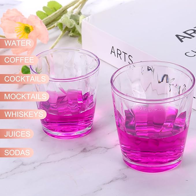 uxcell 17oz Acrylic Drinking Glasses, 2Pcs Plastic Reusable Tumblers Drinkware Unbreakable Water Glasses Cups Stackable & Dishwasher Safe for Home Outdoors Restaurant, Purple