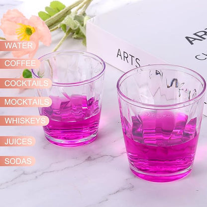 uxcell 17oz Acrylic Drinking Glasses, 2Pcs Plastic Reusable Tumblers Drinkware Unbreakable Water Glasses Cups Stackable & Dishwasher Safe for Home Outdoors Restaurant, Purple
