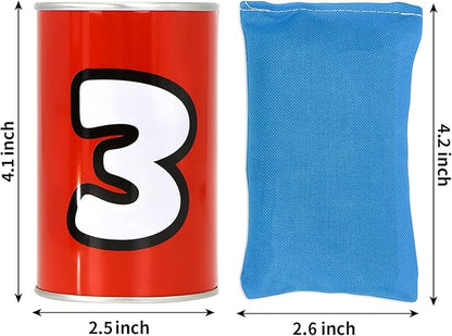 JOYIN 13 Pcs Carnival Party Bean Bag Toss Game, Sturdy Knockdown Can, Birthday Easter Party, Family, Best Outdoor and Indoor Games, Easter Egg Hunt for Classroom Gifts (Number Style)