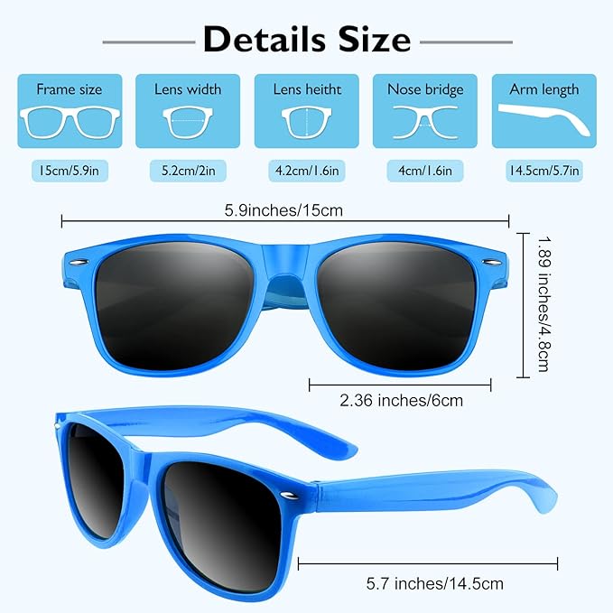 100 Pack Neon Kids Sunglasses Party Favors for Birthday Party Summer Beach Pool Party Supplies
