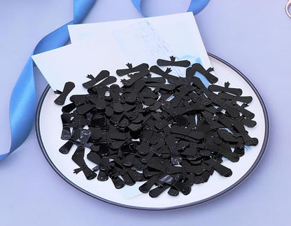 ONLYKXY 15gram Glitter Table Confetti Decor Scatter Bless Confetti Grad Party Decor for Congrats College Graduation Birthday Wedding Party Chocolate Favor Envelope Decal (Black Diploma)
