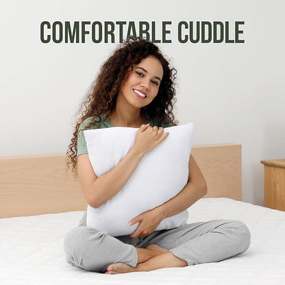 Utopia Bedding Throw Pillows (Set of 1, White) – 20 x 20 Inches Down Alternative Pillows for Bed, Sofa, and Couch - Fluffy Decorative Stuffer Pillow for Indoors & Outdoors