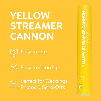 6 Pack Streamer Cannon Confetti Poppers | Biodegradable Rainbow Pack | TUR Party Supplies | Launches Up to 25ft | Giant (12 in) | Party Poppers for Graduation, Birthdays, Weddings & Other Celebrations