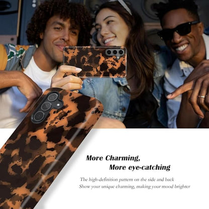 Compatible for Samsung Galaxy S25 Ultra 5G Case, Dual Layer Heavy Duty 2 in 1 Shockproof Protective Phone Case,Cheetah Leopard Print