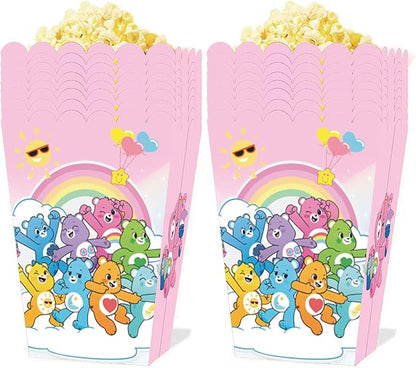 12pcs Care Cute Bear popcorn Box Birthday Party Decorations The Me