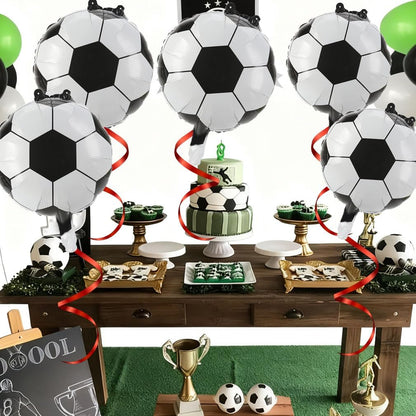 12 PCS 18 Inch Soccer Balloons Birthday Party Decorations Soccer Ball Balloons Party Favors Supplies Giant Large Sports Balloon Lover Theme Christmas Mylar Foil Helium Aluminum Balloon Baby Shower