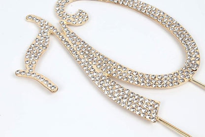 Bling Crystal Rhinestone 70 Birthday Cake Topper - Best Keepsake | 70th Party Decorations Gold