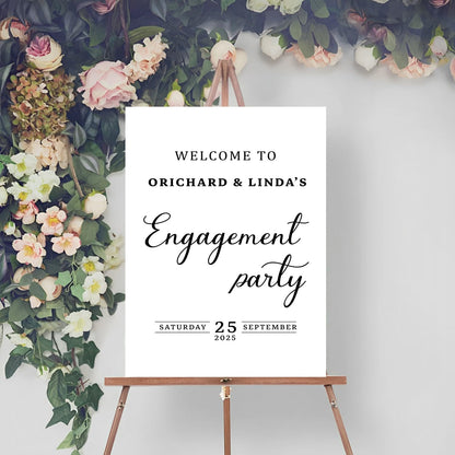 Personalized Engagement Welcome Sign - Perfect for Parties, Decorations