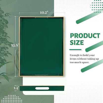MAONAME Dark Green Decorative Tray, Serving Tray