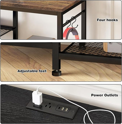 YGEOMER TV Stand for Tvs Up to 55 Inch, Entertainment Center