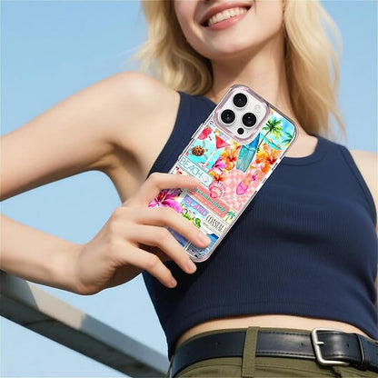 Case for iPhone 16 Pro Max,[Compatible with MagSafe],Coastal Beach Cover Coquette Collage Phone Case Design，for Women Girls Magnetic Clear Cover - Slim, Sleek, & Shockproof Protection