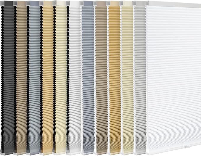 LazBlinds Cordless Cellular Shades, Blackout Privacy Honeycomb Shades for Home, Thermal Insulation Noise Reduction Blinds for Windows, 30'' W x 48'' H, Cream