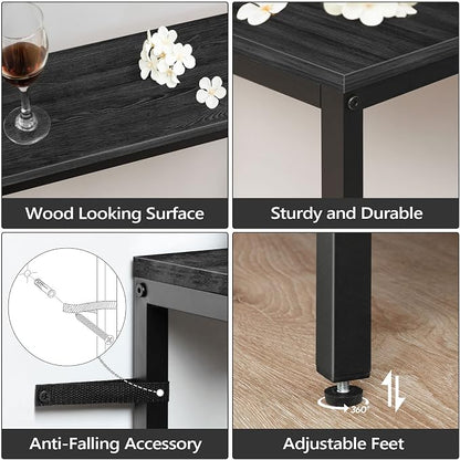MAHANCRIS Console Table with Power Outlet, Industrial Entryway Table with USB