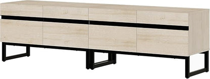 WAMPAT Modern TV Stand for 50-75 Inch TVs, Wood Entertainment Center