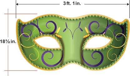 Beistle 8 Piece Jumbo Mardi Gras Decorations Masquerade Mask Cutouts New Orleans Party Décor