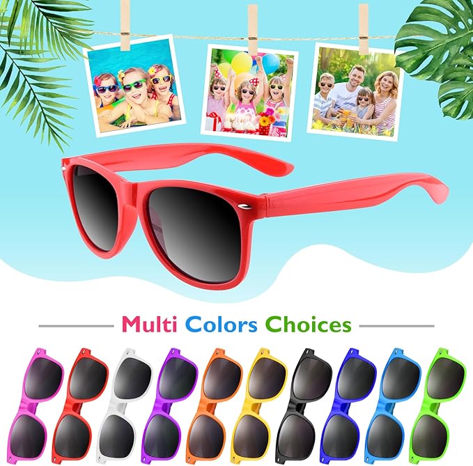 100 Pack Neon Kids Sunglasses Party Favors for Birthday Party Summer Beach Pool Party Supplies