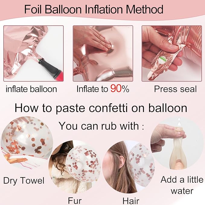 Bachelorette Party Decorations, Rose Gold Bride To Be Decorations with Bride Balloons, Sash, Veil, Tinsel Backdrop for Bridal Shower Decor