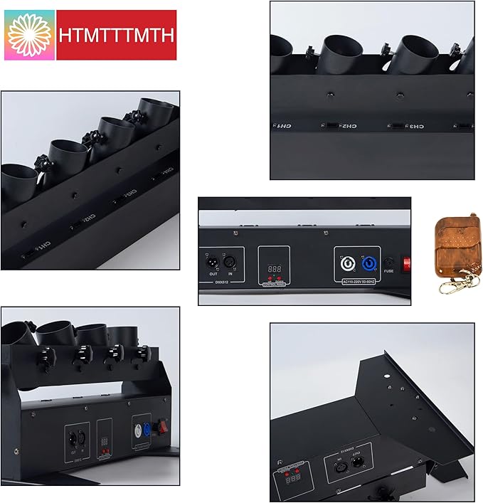 4HEAD Electric Confetti Launcher Confetti Shooter with Wireless Remote for DJ Party Nightclub Wedding Stage Concert Event Show
