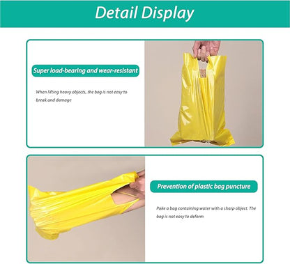 PPXMEEUDC 54PCS Plastic Handle Bag Plastic Party Favor Bags Party Gift Bags for Birthday Party Gift Shop Retail Bag Halloween Christmas Thanksgiving Candy Cookies Dessert