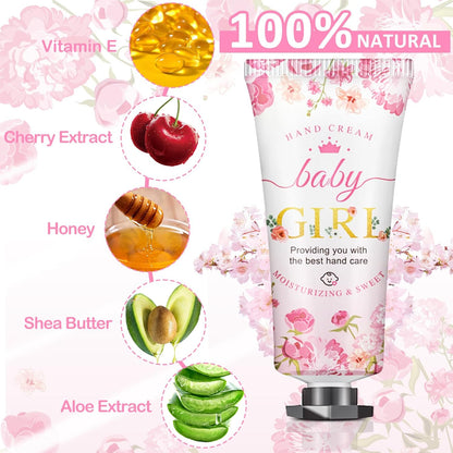 60 Sets Baby Shower Hand Cream, Wedding Hand Cream Gifts, Baby Shower Party Favors Gifts for Guests Bridal Shower,Thank You Gifts,Travel Size Hand Lotion Bulk for Wedding(Baby Girls)