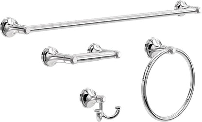 Franklin Brass Woodruff (1-Pack) Towel Hooks Polished Chrome Double Bathroom J Hooks Wall Mounted for Robes & Towels Hand Towel Hook Holder Kitchen, Bathroom Accessories WDRF35-PC