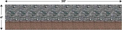 Beistle Stone & Dirt Floor Wall Backdrops, 4’ x 30’, Pack of 2 – Medieval Party Decorations, Medieval Decor Background, Easy to Adhere Wall Covering, Stone Backdrop, Halloween Party Decorations