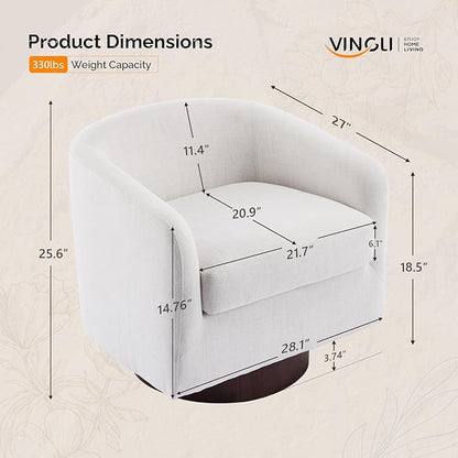 VINGLI 360°Swivel Accent Chairs Set of 2