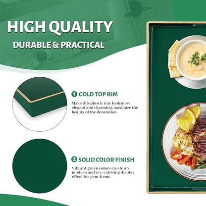 MAONAME Dark Green Decorative Tray, Serving Tray
