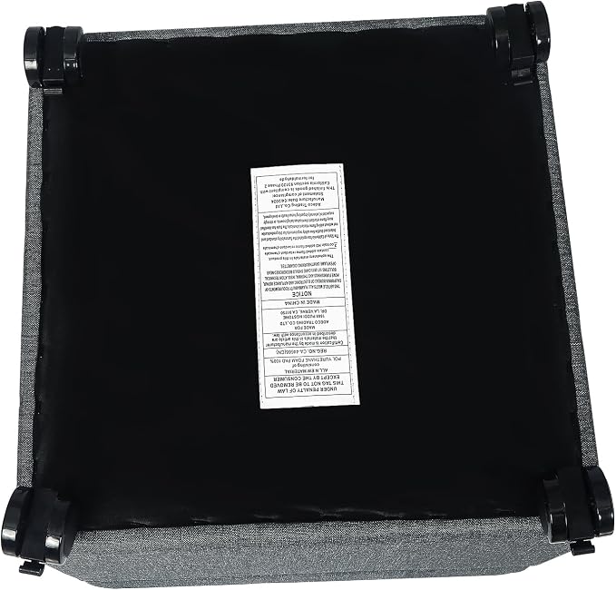 Adeco 17.5" Square Fabric Ottoman