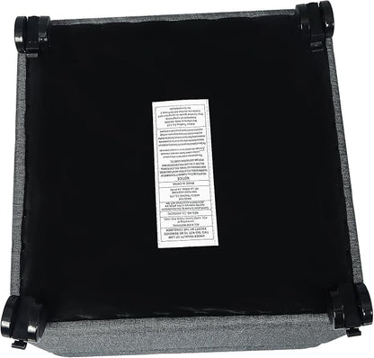 Adeco 17.5" Square Fabric Ottoman