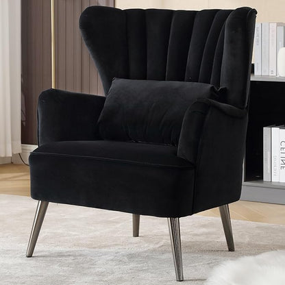 Modern Accent Chair Comfy Wingback Armchair