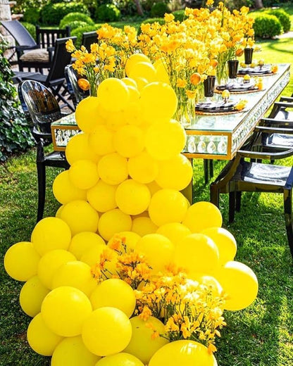 KBZVNAF Yellow Balloons Latex Party Balloon - 50 Pack 12 inch Round Helium Balloons for Birthday Wedding Baby Shower Sunflower Honeybee Theme Party Decorations