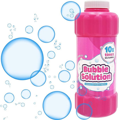 Pink 16oz Concentrated Bubble Solution 20-Pack, Refills up to 1.25 Gallons, Non-Toxic Concentrated Solution for Bubble Machines, Giant Bubble Wands, Bubble Gun and Blowers