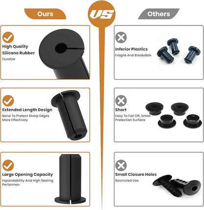 2pcs in Wall Pass Through Cable Routing Kit Compatible for Starlink Mounting 1 Inch Wall Hole Silicone Cable Feed Through Bushing Grommet Accessories for Router Ethernet Adapter