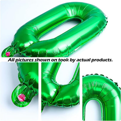 [52 PCS] 16" Foil Green Letter Balloons 2 Sets of A-Z, Mylar Aluminum Hanging Alphabet for Graduation New Year eve Birthday Party Decorations
