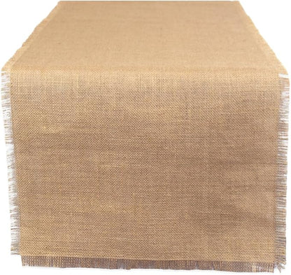 DII Jute Burlap Collection Kitchen Tabletop, Table Runner, 15x48, Solid Natural