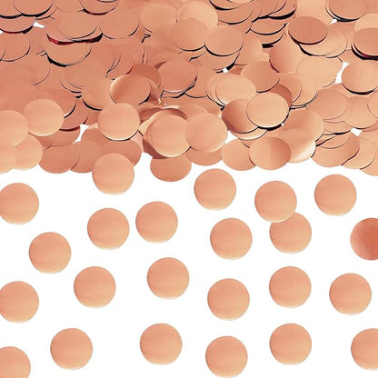 ONLYKXY 15gram Glitter Table Confetti Decor Scatter Bless Confetti Grad Party Decor for Congrats College Graduation Birthday Wedding Party Chocolate Favor Envelope Decal (Rose Gold Round)
