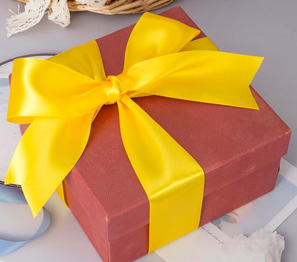 YASEO 2 Inch Yellow Solid Satin Ribbon, 50 Yards Craft Fabric Ribbon for Gift Wrapping Floral Bouquets Wedding Party Decoration