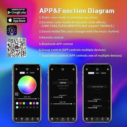 AMKI 16W Fiber Optic Lights,Starlight Headliner Light Kit APP/Remote Control Sound Activated Mode for Car&Home Decoration,Optical Fiber Cable Strands 0.75mm/0.03in 6.5ft/2m 150pcs